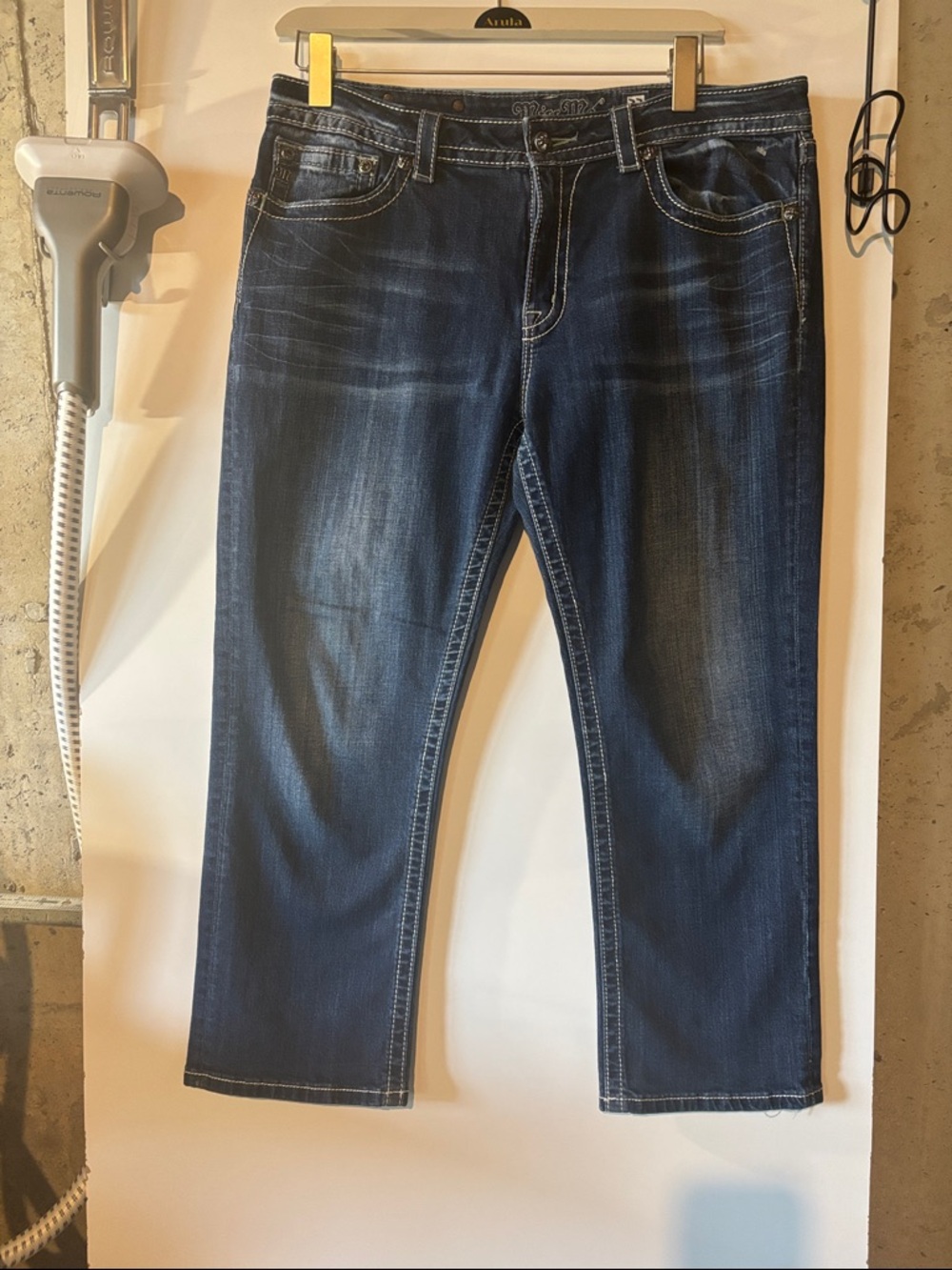 Miss Me Men's Dark Indigo Straight Jeans